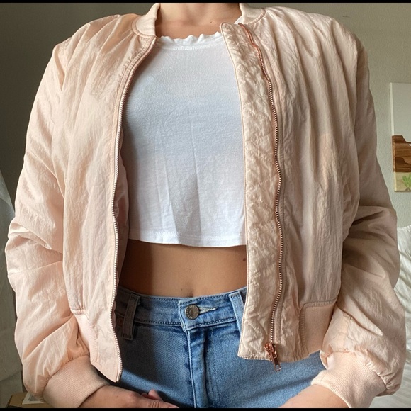 Kendall & Kylie Light Pink Bomber Jacket - Picture 1 of 4